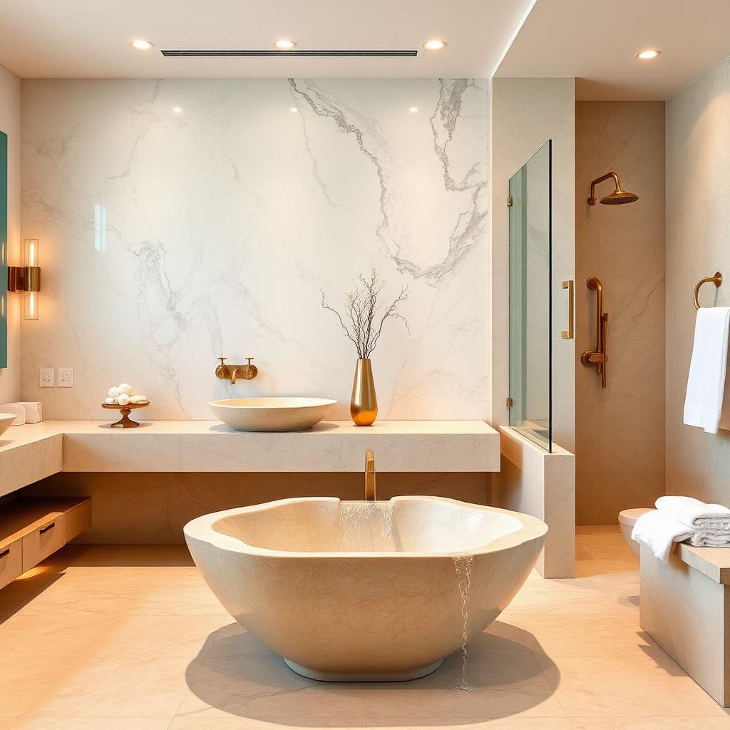 Bookmatched Marble Retreat — after