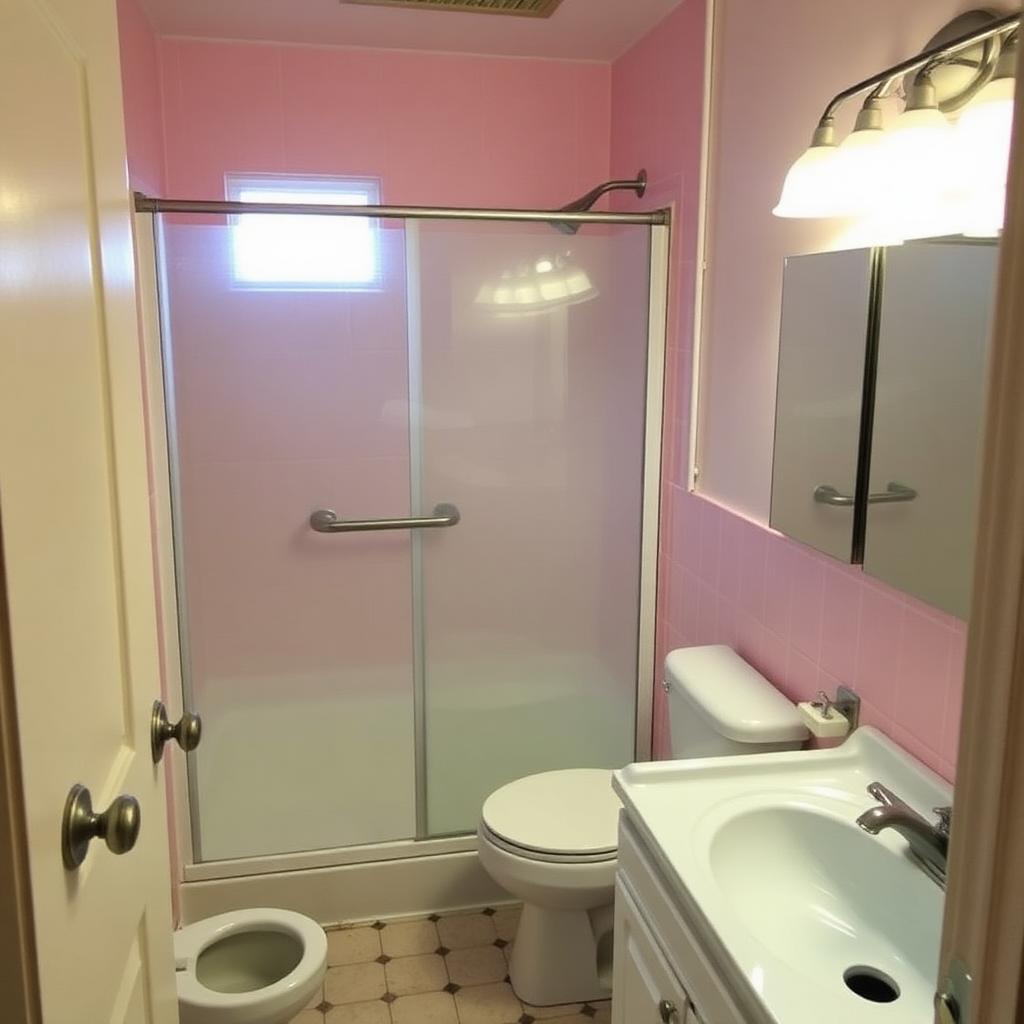 Bookmatched Marble Retreat — before