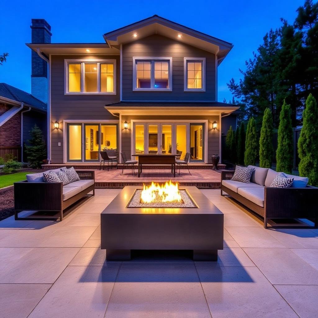 Porcelain Firepit Lounge — after